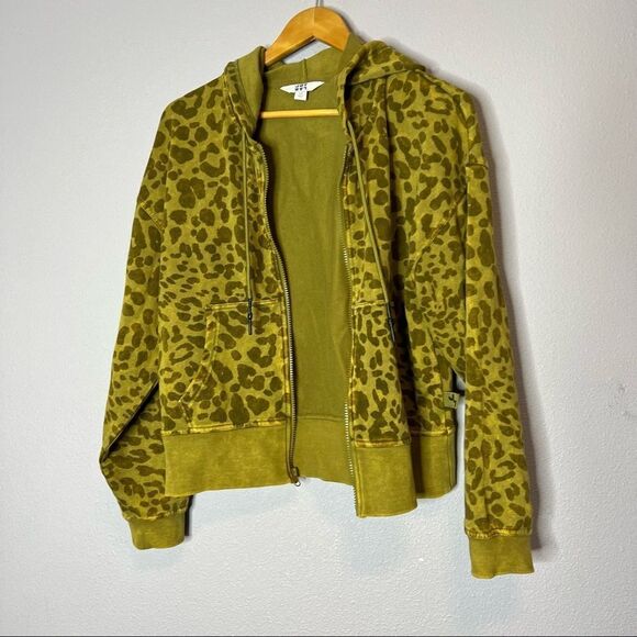 JoyLab Green Animal Print Oversized Hoodie women's size XS - Picture 7 of 10
